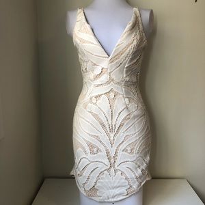 LF White Lace Body-con dress
